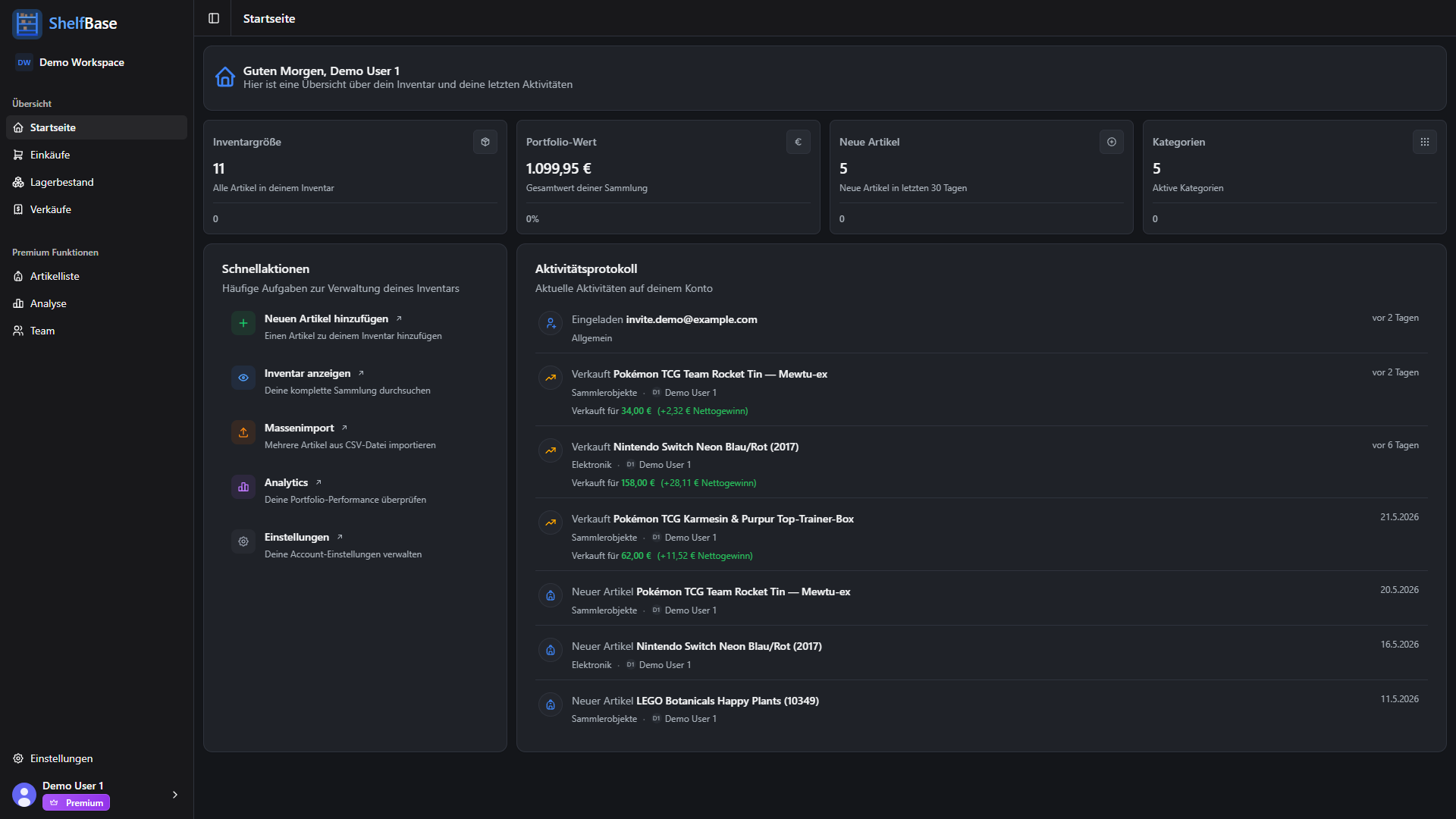 ShelfBase Dashboard